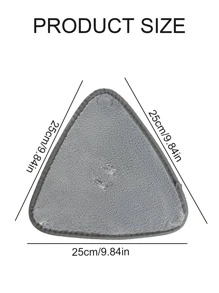 1入組手掌可水洗三角形拖把擦拭玻璃地面清潔家用多功能拖把布 - 灰色 - 查看 2