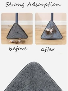 1入組手掌可水洗三角形拖把擦拭玻璃地面清潔家用多功能拖把布 - 灰色 - 查看 6