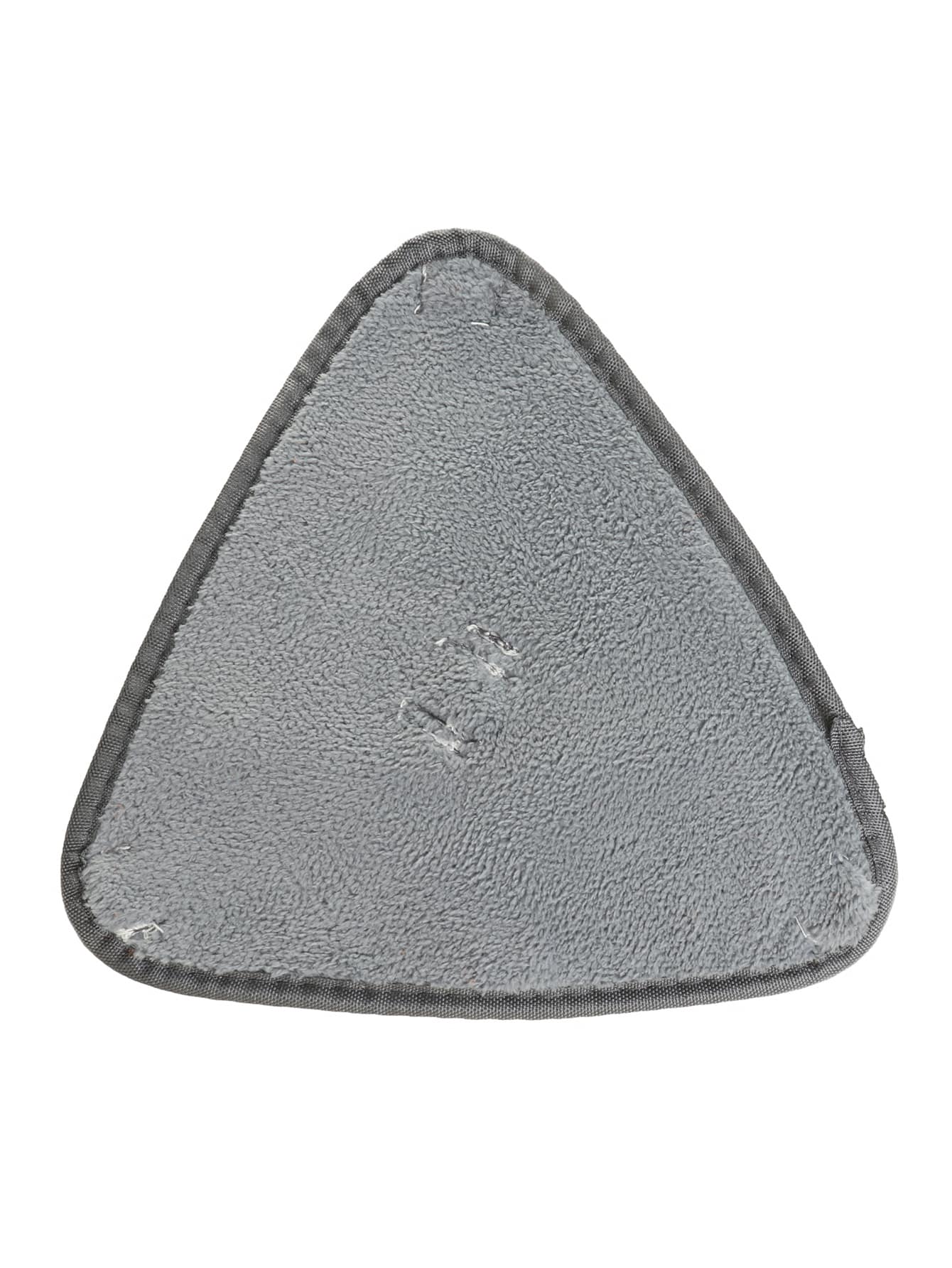 1入組手掌可水洗三角形拖把擦拭玻璃地面清潔家用多功能拖把布 - 灰色 - 查看 1