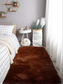 Rượu Vang Đỏ Phong Cách Bắc Âu Đơn Giản Màu Lụa Và Len Pha Thảm Cho Gia Đình, Phòng Khách, Phòng Ngủ, Ghế Sofa, Ban Công, Đầu Giường - Màu Đỏ Sâu - Xem 4