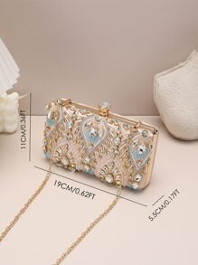 Long lanh lấp lánh, sáng bóng quyến rũ, thanh lịch, tinh tế Túi ly hợp buổi tối trang trí bằng đá mini, thích hợp cho túi đựng bữa tối, túi buổi tối cho cô gái tiệc tùng, phụ nữ, dành cho nữ Hoàn hảo cho bữa tiệc, đám cưới, vũ hội, bữa tối/tiệc, cho món quà tốt nhất cho phụ nữ - Rượu sâm banh - Xem 2