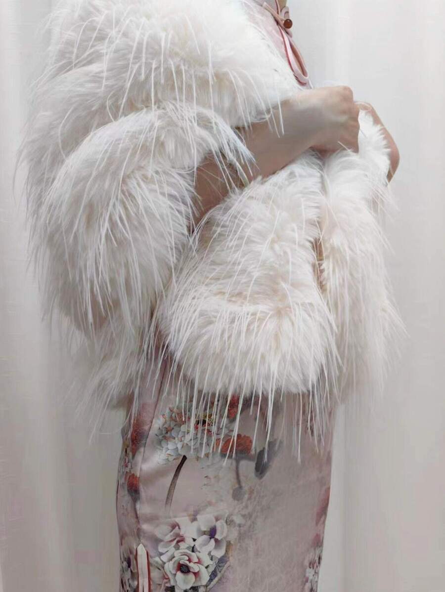 faux fox fur shawl