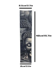 Geometric Pattern Fashionable Sun Protection Arm Sleeves, Universal Arm Warmers Autumn Outfits Halloween Costumes Black Arm Sleeve Gifts For Men