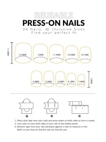七彩花朵夏季假指甲可愛短壓指甲24入組有光澤短橢圓形假指甲藝術裝飾適合女士和女孩 - 彩色 - 查看 4