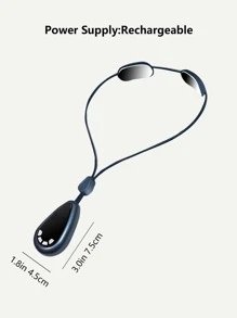 1入組ABS可充電頸椎按摩器,現代便攜領和背部按摩器 - 藍色 - 查看 4