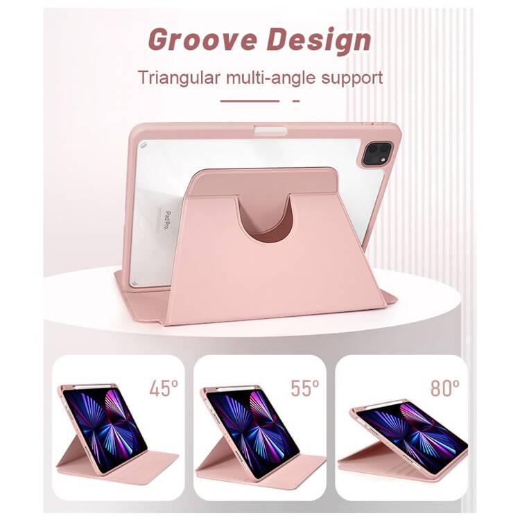 360度可旋轉保護套適用於iPad - 黑色 - 查看 3
