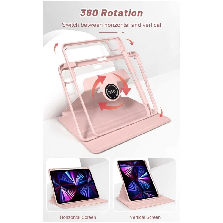 360度可旋轉保護套適用於iPad - 黑色 - 查看 4