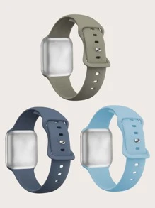 3 件男女通用经典双扣柔软防水腕带运动表带兼容 Apple Watch 44MM/45MM/49MM/38MM/40MM/41MM/42MM，兼容 Apple Watch Series Ultra/SE/8/7/6/5/4/3/2/1/Apple Watch 表带/Apple Watch 表壳，可作为学生返校礼物 - 彩色 - 查看 3