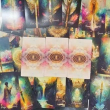 12x7cm Universe Moon Tarot Card 78 Cards/Set With Guidebook Fate Divination Tarot Deck Family Entertainment Board Game Fortune-Telling Cards - Black - View 5