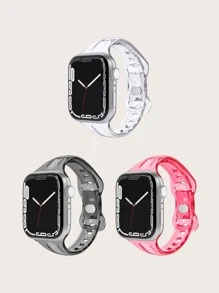 3入組透明錶帶適用於Apple Watch - 彩色 - 查看 1