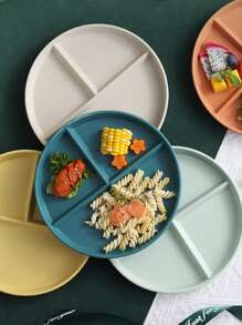 1入組加厚北歐風素色科學餐分盤 - 橘色 - 查看 1