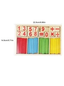 Number Symbol Game Stick, Wooden Math Toys For Kids, Montessori Educational Learning Puzzle, Number Counting Sticks, Kindergarten Mathematics Teaching Aids - Multicolor - View 10
