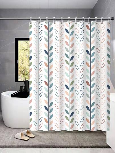 1pc Digital Printed Waterproof Antibacterial Shower Curtain Home Bathroom Decor Fall Decor Bathroom Accessories Back To School
