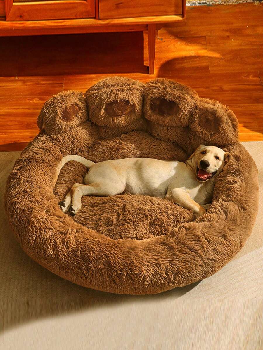 Bear Paw Design Creative Pet Bed - Khaki - View 1