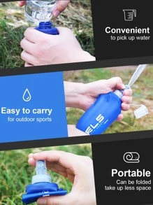 Sports Soft Flask Water Bottle For Fitness, Cycling, Running - Foldable