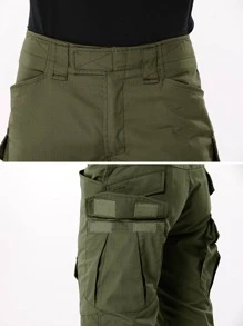 Men's Hiking Pants Camo Travel Pants Lightweight Work Pants Outdoor Work Cargo Pants Multi-Pocket Workwear - 軍綠色 - 查看 4