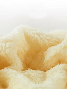 1入組加厚長毛絨沙發套適用於臥室,家庭裝飾用品,小憩毯子或者空調被子 - 米色 - 查看 2