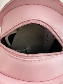 时尚卡通冰淇淋儿童斜挎包，冰淇淋形状斜挎包，可爱草莓冰淇淋设计钱包，拉链便携式零钱包，多功能收纳袋适合学生日常使用。 - 粉色 - 查看 7