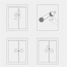 5pcs Adjustable Baby Child Drawer Locks - White - View 6