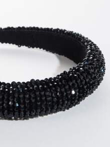 Băng đô cài tóc đính pha lê nhân tạo trang trí tiệc, băng đô cài tóc, phụ kiện tóc, băng đô màu đen. - màu đen - Xem 4