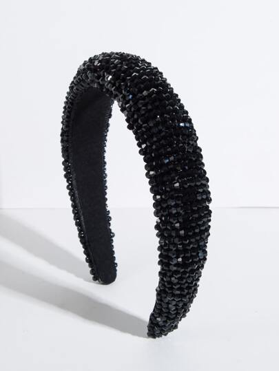 Party Artificial Crystal Decor Headband Tiaras,Hairband,Hair Hoop,Hair Accessories Headbands, Black Head Accessories