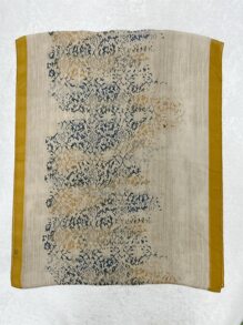 Floral Embroidered Scarf For Daily Life For Outdoor And Traveling Boho Winter Fall - Yellow - View 3