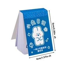 1冊/50張卡通圖案貼紙書，可愛文具剪貼簿貼花 - 彩色 - 查看 9