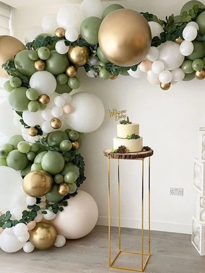 124入組乳膠氣球花環