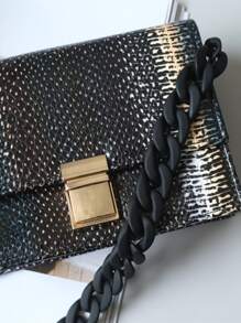 Yogodlns 極簡主義鏈條包帶，包配件 DIY 配件，可調式替換肩帶，時尚耐用 - 黑色 - 查看 3