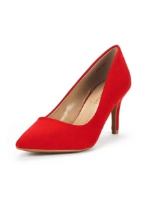 Women High Stiletto Heels Closed Pointed Toe Dress Pumps Shoes For Wedding Work Office Business, 3 Inches - Đỏ - Xem 6