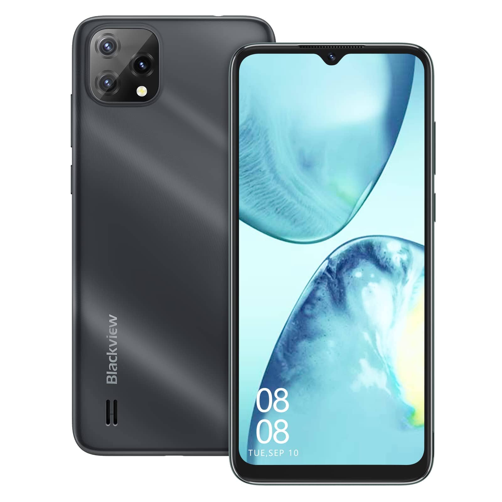 Blackview Mobile Phone A55,4G Dual SIM Unlocked Phones,Android 11 3GB+16GB/TF 128GB Smart Phone Unlocked,Face ID,3 Card Slots,4780mAh Capacity Battery, T-Mobile Unlocked Phone 6.5" HD+Large Screen - màu đen - Xem 1