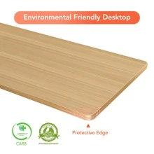 FlexiSpot 55x28 Inches Home Office Standing Desk Whole-Piece Desk Board Height Adjustable Computer Desk - Maple Top + Khung trắng - Xem 3