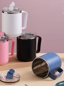 1 Pieza Taza De Acero Inoxidable Al Vacío Con Base De Calentamiento, Taza De Café, Taza Al Vacío - Azul - Ver 3