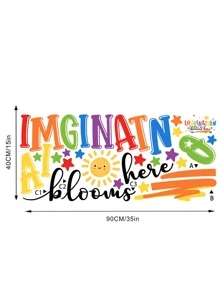 Nhãn dán tường cầu vồng tiếng Anh sáng tạo đầy cảm hứng cho phòng khách, phòng ngủ, trang trí phòng trẻ em - Nhiều màu - Xem 3