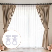 100pcs/pack 9mm Curtain Track Glider Hooks Effortless Gliding Curtain Rail Slider Hooks Rollers Runner Wheel Rollers Hooks for Window Door Shower Curtain - White - View 6