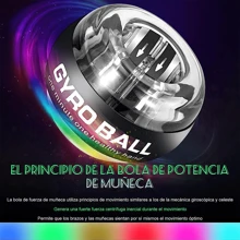 Wrist Gyro Ball, Forearm Exerciser Gyro Ball, Hand Enhancer, Forearm Exercise, Used, To Strengthen Arms, Fingers, Wrist Bones And Muscles (Color Will Change) - Black - View 3