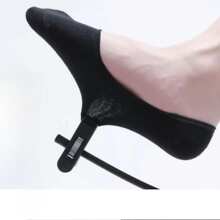 10對男士素色隱形襪 - 黑色 - 查看 4