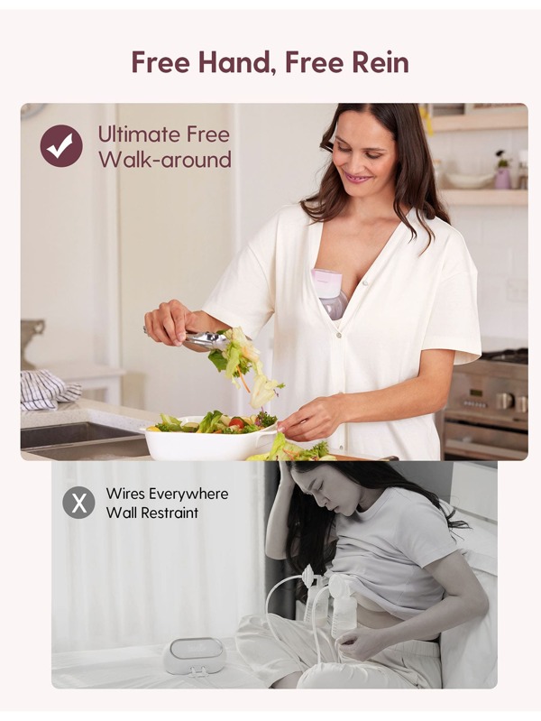 Momcozy S12 Pinky Pro Hands Free Breast Pump, 24mm Wearable Electric