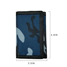 Portfel sportowy RFID Trifold Canvas Outdoor Sports Portfel na prezenty urodzinowe Portfel dla dzieci Kobiety Mężczyźni Torba ze wzorem Prezent Camo dla mężczyzn Portfel Portfel Portfel Mały portfel Portfel męski Portfel skórzany