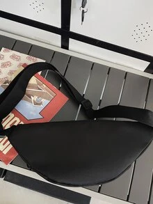 Men Letter Patch Decor Waist Bag - Black - View 6