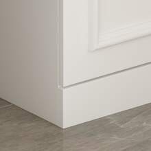 79.3"W Large Modular Wardrobe Storage Cloest Armoire Cabinet Glass Door - White - View 8