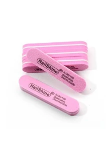 NailSunshine 10支装 100/180目指甲锉，美甲用品，美甲工具，美甲艺术工具，返校季，指甲，美甲贴片工具 - 粉色 - 查看 3
