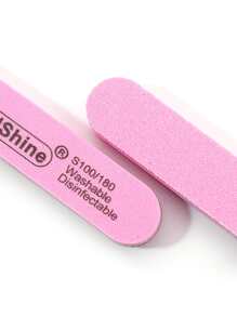 NailSunshine 10支装 100/180目指甲锉，美甲用品，美甲工具，美甲艺术工具，返校季，指甲，美甲贴片工具 - 粉色 - 查看 7
