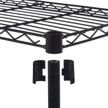 5-Layer Plastic Coated Iron Shelf in Black for Home or Office - 黑色 - 查看 3