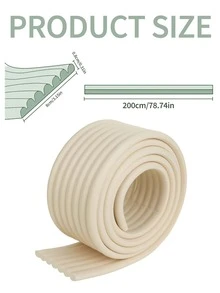 1个装-80MM宽*08MM厚*2米长防撞条 多功能儿童防撞条桌角防护 宝宝加厚保护角 - 米色 - 查看 3