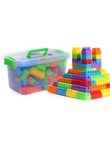 90pcs/Set Big Particle Assembly Early Educational Plastic Toy Building Block Box Random Shipment