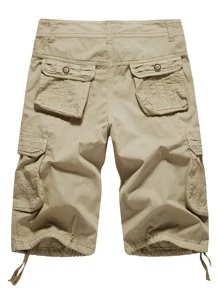 TRGPSG Womens Hiking Shorts, Bermuda Cargo Shorts, Summer Camo Shorts Y2K Shorts for Women 7" with Zipper Pocket(No Belt) - 卡其色 - 查看 2