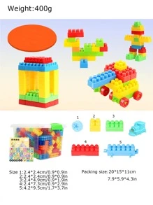90pcs/Set Big Particle Assembly Early Educational Plastic Toy Building Block Box Random Shipment