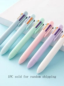 1 chiếc bút bi Macaron 6 màu kèm ruột bút nhiều màu 0,5mm, thích hợp để ghi chép nhật ký và viết khi trở lại trường - Nhiều màu - Xem 1