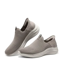 Skechers Slip-On Men's Walking Shoes, Mesh Comfort Sneakers Lightweight EVA Material 894241-TPE - Apricot - View 3